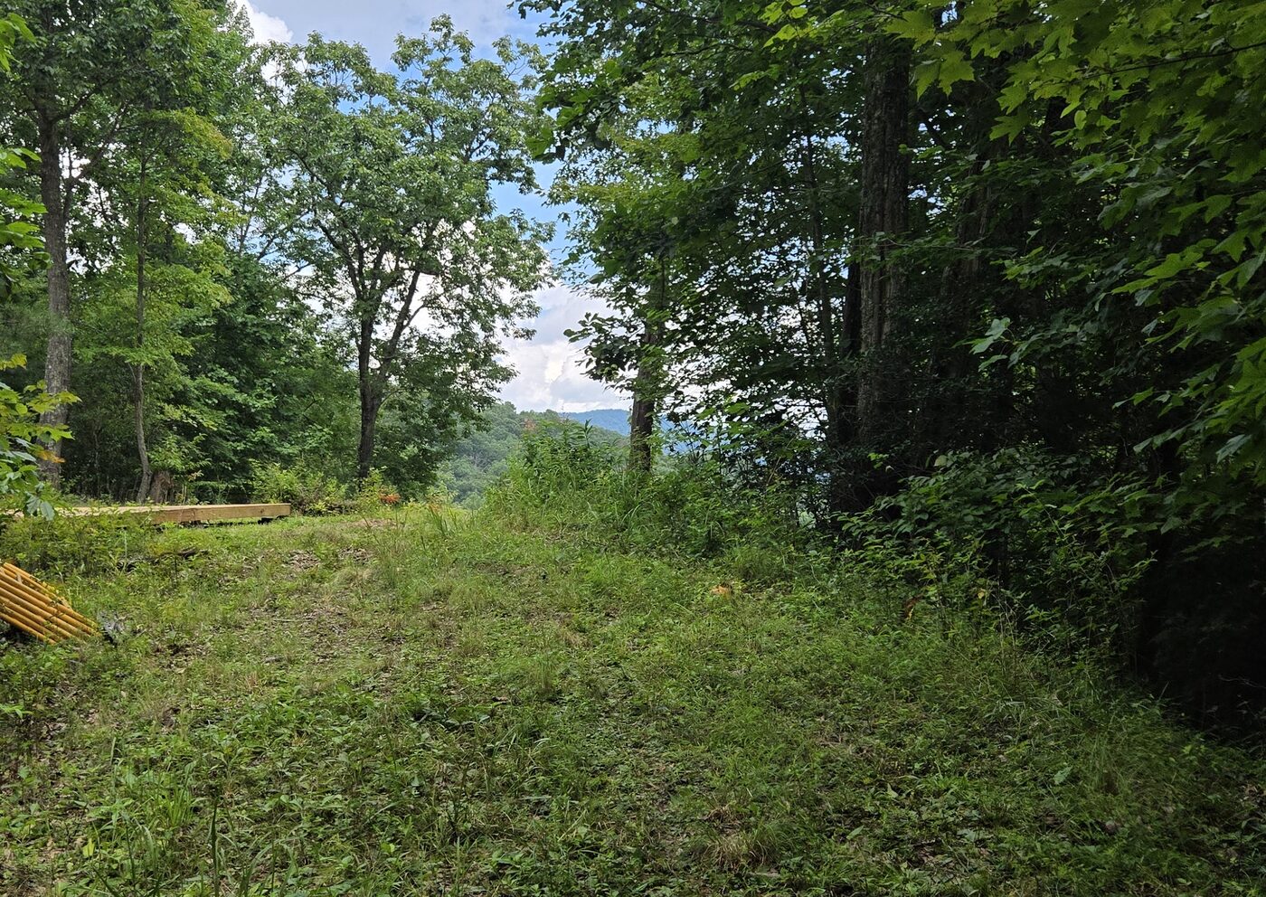 The short walk in to Acadia 15 at Cardinal Mountain Campground from the parking at Big Bend 14